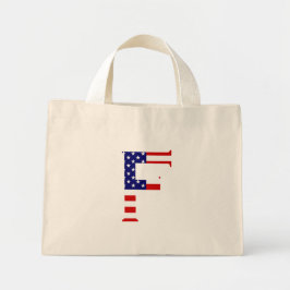 Bolsa Tote Mini F Monograma sobreposto ao certificado de bandeira