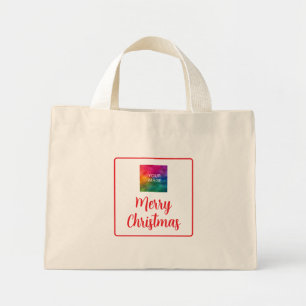 Bolsa Tote Mini Faça o upload personalizado de sua foto ou logotip