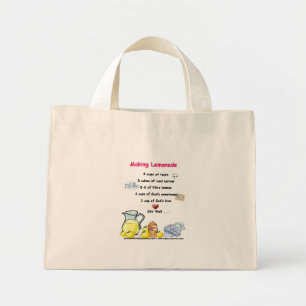 Bolsa Tote Mini Fazer Limonada poema tossi
