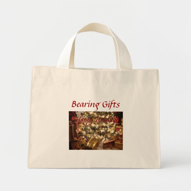 Bolsa Tote Mini Feriados Felizes - Presentes de Mancal - Saco de T (Frente)