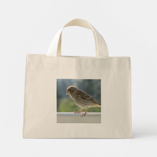 Bolsa Tote Mini Finch no Sol da Manhã. (Verso)