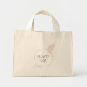 Bolsa Tote Mini Flor Girl Art Nouveau Blush Borboleta Rosa
