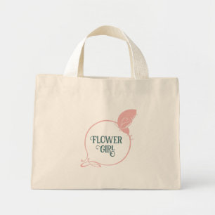Bolsa Tote Mini Flor Girl Art Nouveau Dusty Borboleta Rosa