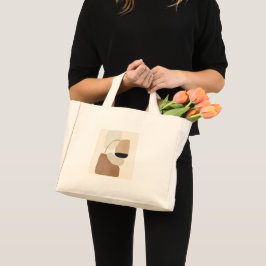 Bolsa Tote Mini Formas de Abstrato neutro | Mínimo de arte moderna