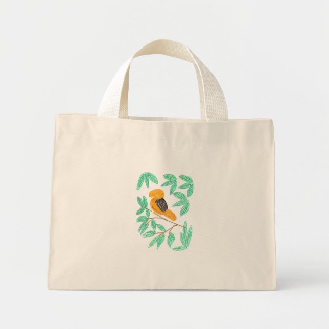 Bolsa Tote Mini Galo-da-serra-andino (Rupicola peruvianus) (Frente)