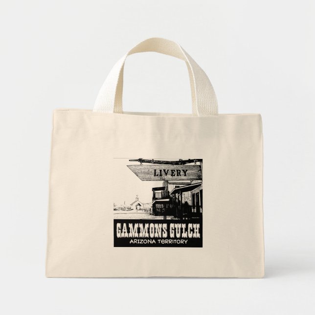 Bolsa Tote Mini Gammons Gulch Old West The Livery (Frente)
