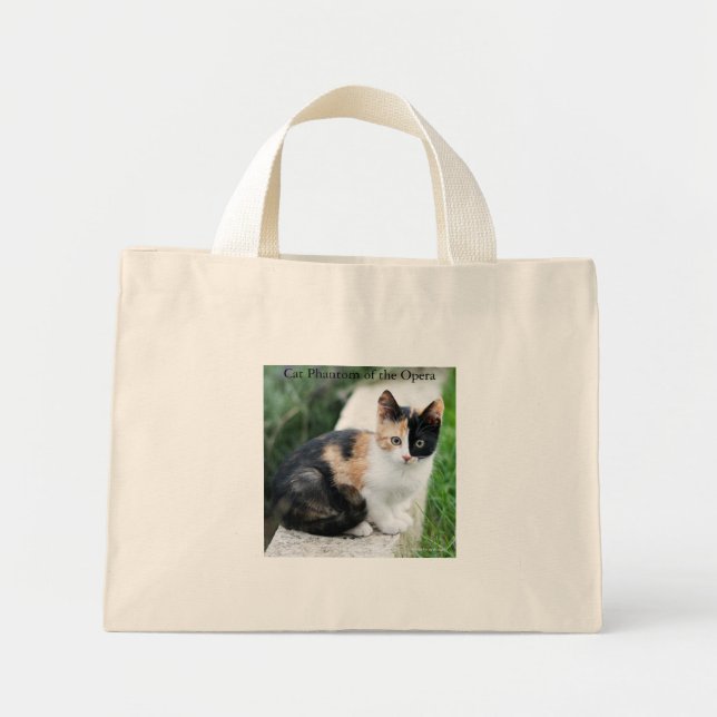 Bolsa Tote Mini Gato Fantasma da Ópera (Frente)