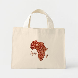 Bolsa Tote Mini Girafa - Mapa de África Tote Bag