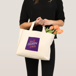 Bolsa Tote Mini Gráfico roxo quadrado com laranja divertido