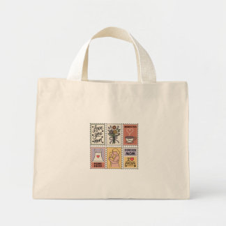 Bolsa Tote Mini herói de casa amante do design de mãe