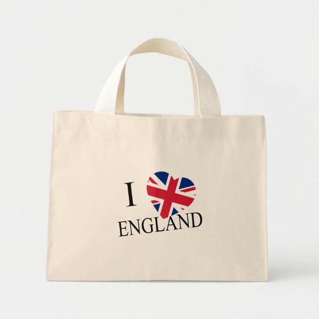 Bolsa Tote Mini I Heartflag England bk ttcnt (Frente)