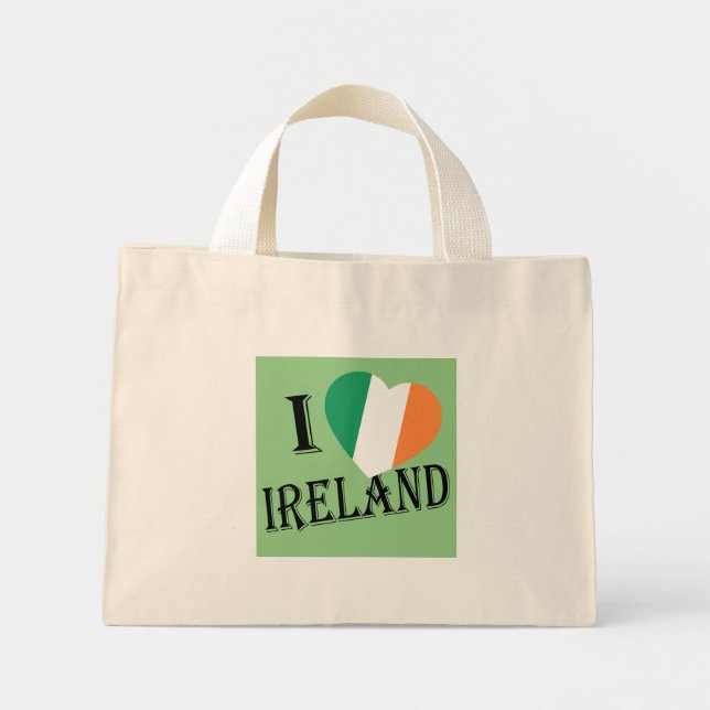 Bolsa Tote Mini I Heartflag Ireland bk ttcnt (Frente)