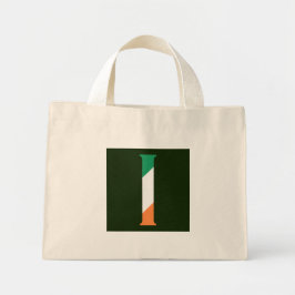 Bolsa Tote Mini I Monograma sobreposto à Irish Flag ttcn