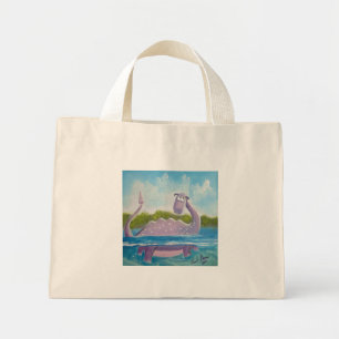 Bolsa Tote Mini Imagem do monstro da cor do loch ness