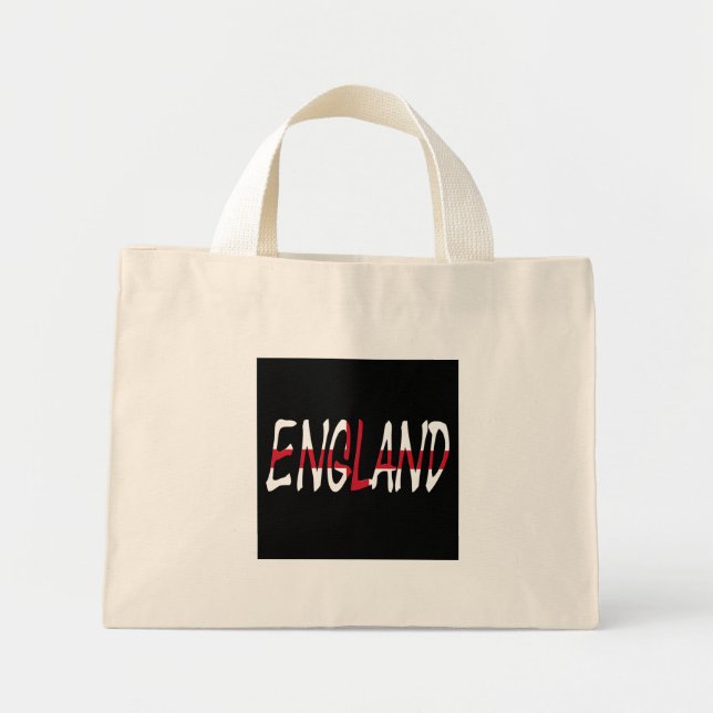 Bolsa Tote Mini Inglaterra sobreposta à tcn English Flag (Frente)