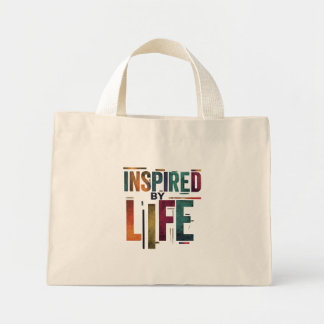 Bolsa Tote Mini Inspirado pela vida - Saco de Tote Pequeno