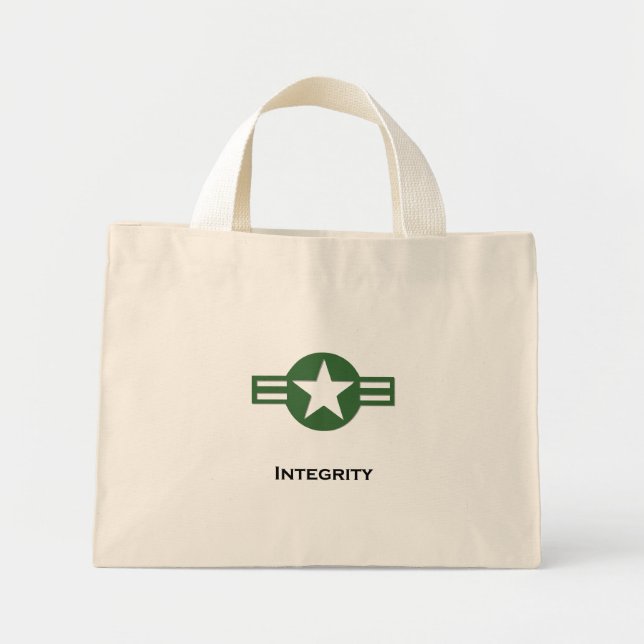 Bolsa Tote Mini Integridade dos EUA Verde (Frente)
