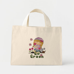 Bolsa Tote Mini Ir para o Jardim Verde