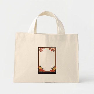 Bolsa Tote Mini Japanese Hanafuda Tote – Minimal Retro Floral Desi