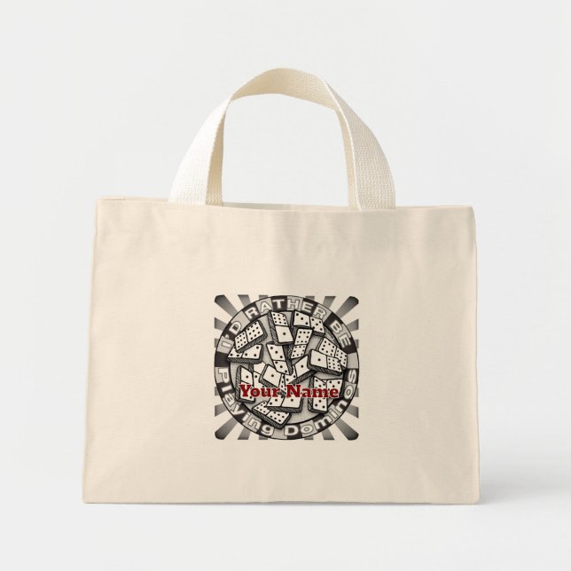 Bolsa Tote Mini Jogar Dominó (Frente)