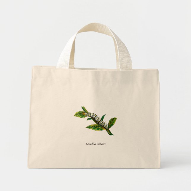 Bolsa Tote Mini Lagarta-da-cucullia verbasci (Frente)