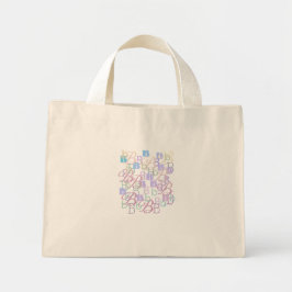 Bolsa Tote Mini Letter Confetti "B"