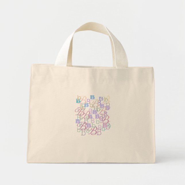 Bolsa Tote Mini Letter Confetti "B" (Frente)