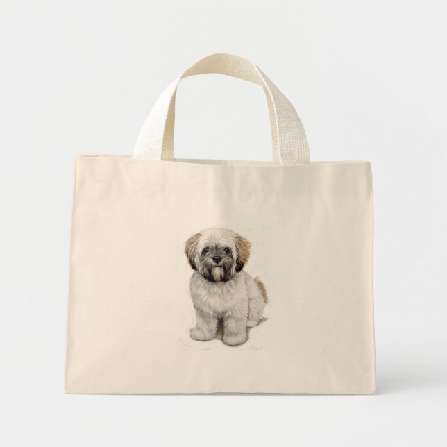 Bolsa Tote Mini Lhasa apso Saco (Frente)