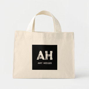 BOLSA TOTE MINI LINDO MONOGRAMA NATURAL DE NOME DE DUAS LETRAS BRA