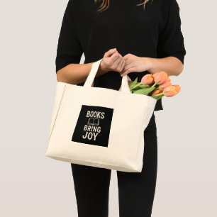Bolsa Tote Mini Livros Trazem Alegria - Presentes de Leitura & Des