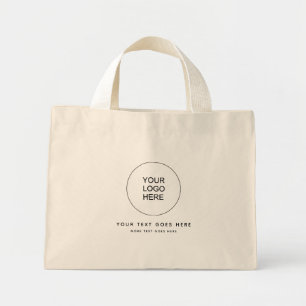 Bolsa Tote Mini Logotipo comercial personalizável da empresa aqui