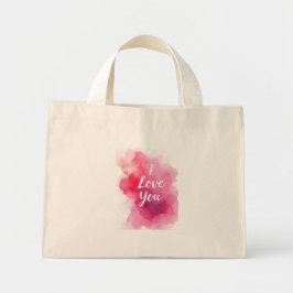 Bolsa Tote Mini Love Tote Bag in watercolor