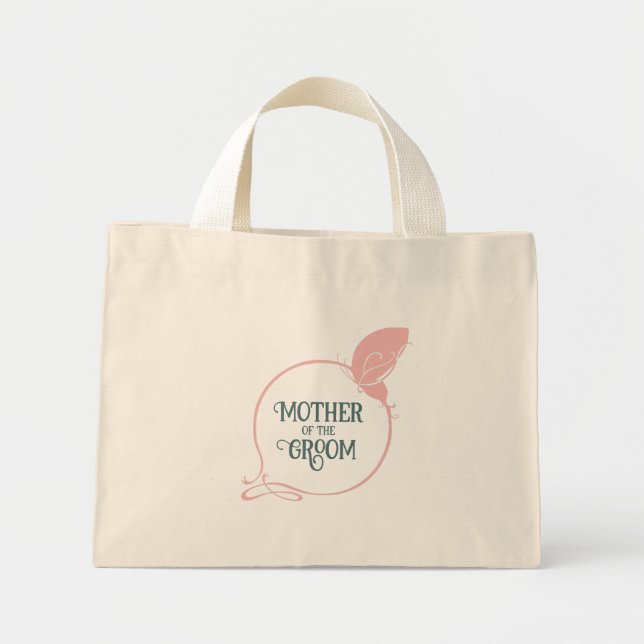 Bolsa Tote Mini Mãe da Borboleta Rosa Nouveau (Frente)