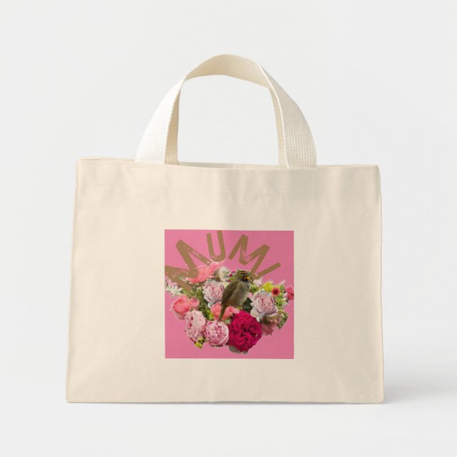 Bolsa Tote Mini Mãe! Flores (Frente)
