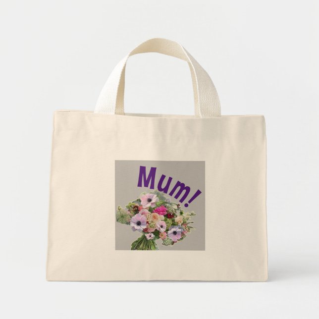 Bolsa Tote Mini Mãe! Flores (Frente)