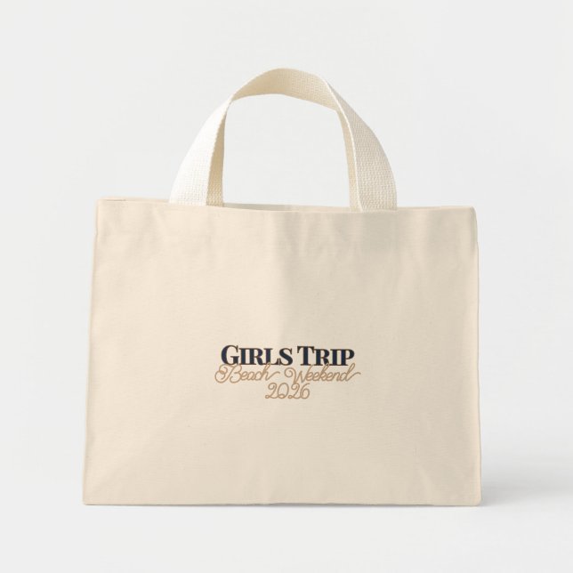 Bolsa Tote Mini Mala de Viagem de Meninas Personalizável (Frente)