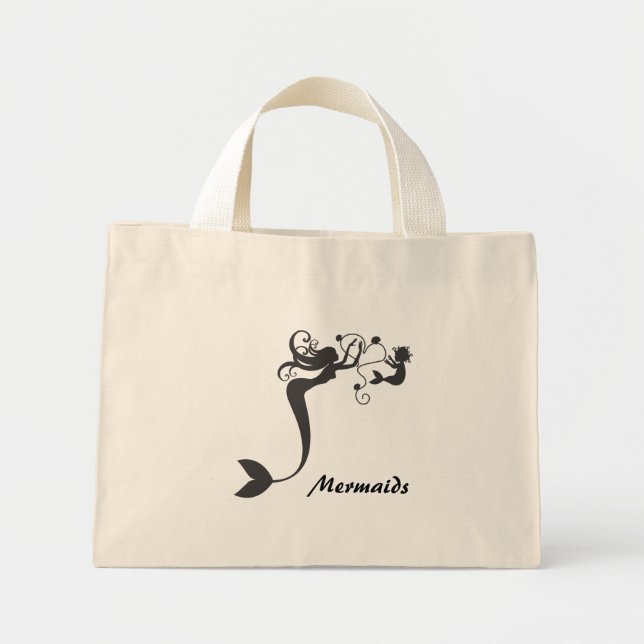 Bolsa Tote Mini Mamães e bebê Sereias (Frente)