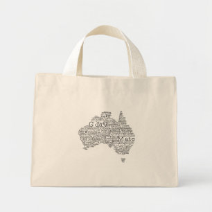Bolsa Tote Mini Mapa das gírias australianas