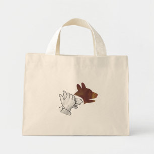 Bolsa Tote Mini Marrom-escuro Mão