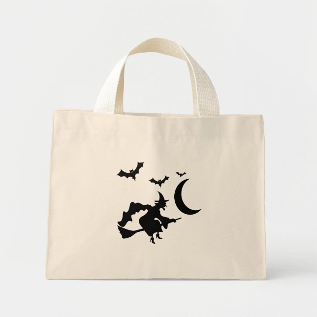 Bolsa Tote Mini Mini Bolsa - Bruxa Voadora (Frente)