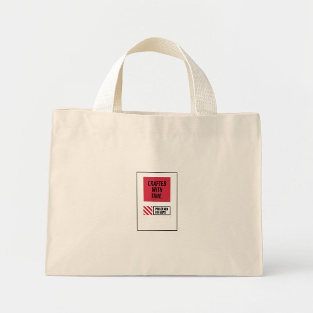 Bolsa Tote Mini Mini Tote Criado Com Tempo (Frente)