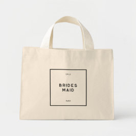 Bolsa Tote Mini Mínima Chic - Bridesmaid Branca e Preta