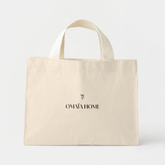 Bolsa Tote Mini Minimal Black Bow Pattern Tote Bag with OMAÏA HOME