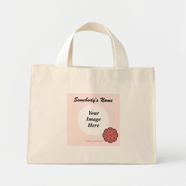 Bolsa Tote Mini Modelo de Flower Rosa por Kenneth Yoncich (Frente)