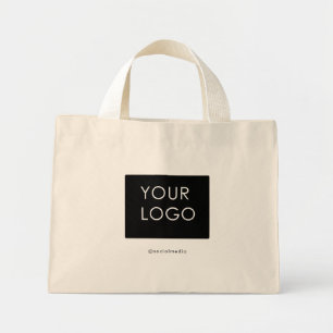 Bolsa Tote Mini Modern Professional Company Business Logo 