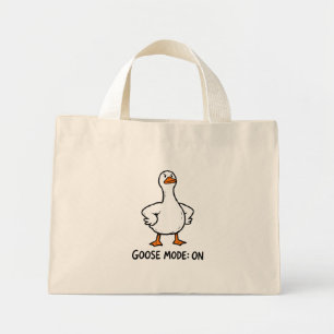 Bolsa Tote Mini Modo Ganso Ativado Atitude Divertida e Tola de Gan