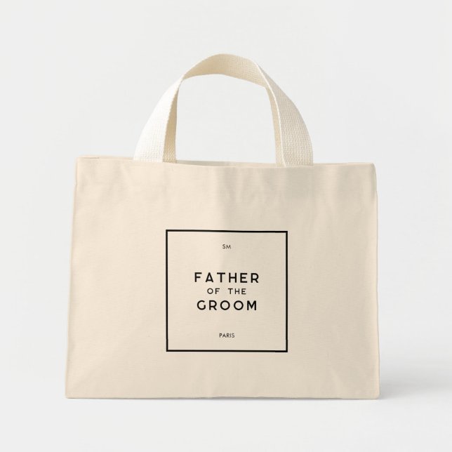 Bolsa Tote Mini Monograma Francês Mínimo Chic Padre Da Noite (Frente)