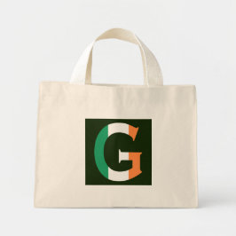 Bolsa Tote Mini Monograma G sobreposto à bandeira irlandesa ttt