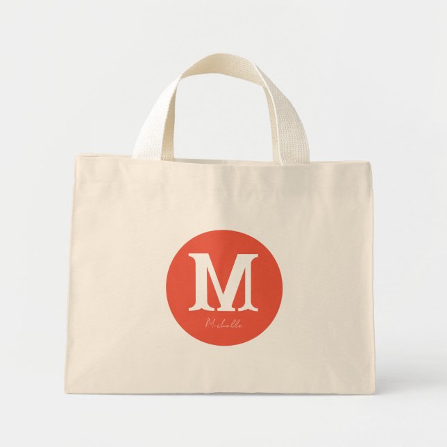 Bolsa Tote Mini Monograma mínimo sunset (Frente)