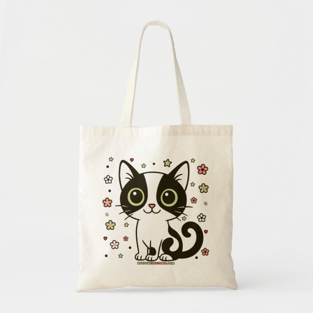 Bolsa Tote Mini Moo Floral Cat (Frente)